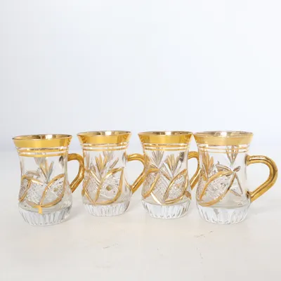 Mugg (Transparent, Guldfärgad)
