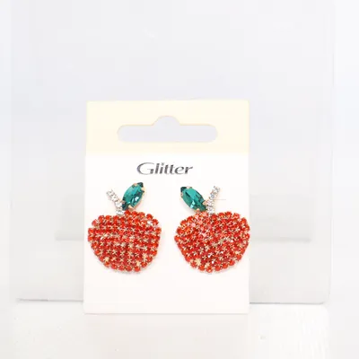 Earrings (Red, Green) from Glitter Unknown metal