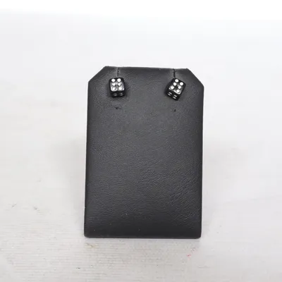 Earrings (Black, White) from SIX Unknown metal