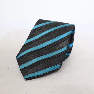 Stropdas (Blauw, Zwart) van Jean Carriére Zijde