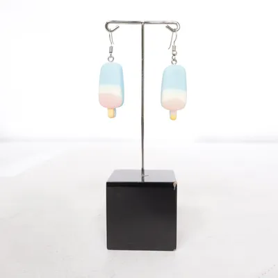 Oorbellen (Blauw, Roze, Geel) Onbekend materiaal