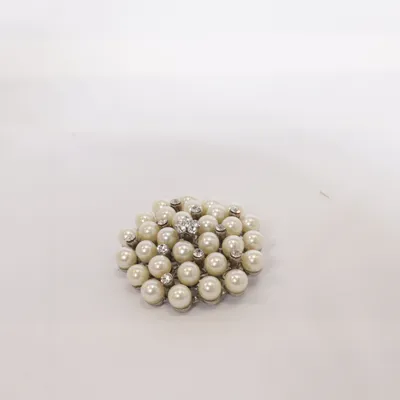 Broche (Wit, Zilver) Onbekend materiaal
