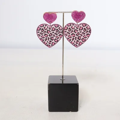Oorbellen (Roze, Meerkleurig) Onbekend materiaal