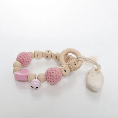 Armband (Beige, Roze) van Paulina Onbekend materiaal