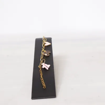 Armband (Guldfärgad, Rosa, Svart) Okänd metall