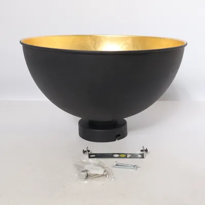 Lampeskærm (Sort, Guld)