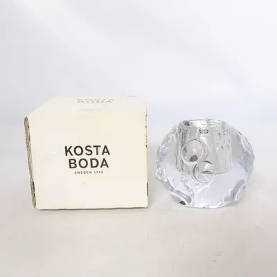 Candle holder (Transparent, Green) from Kosta Boda