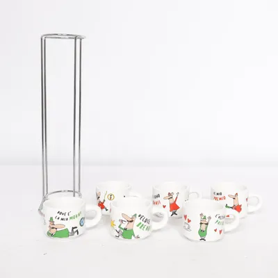 Espresso cup (White, Multicolored) from Bialetti