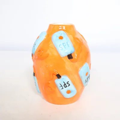 Vase (Orange, Blå, Flerfarvet)