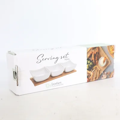 Tableware set (White, Brown) from Excellent Houseware