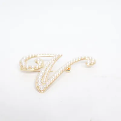 Broche (Goud, Wit) Onbekend materiaal