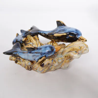 Ashtray (Blue, Brown)