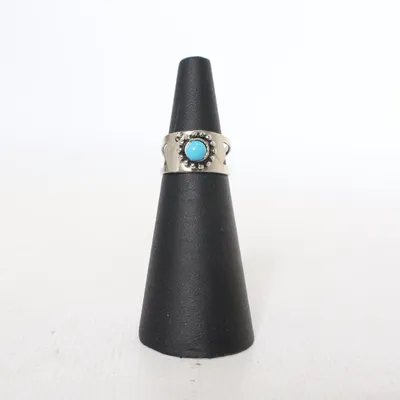 Ring (Silverfärgad, Turkos) Okänd metall
