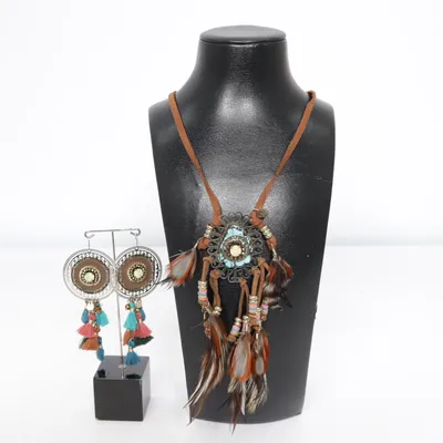 Smyckesset (Turkos, Flerfärgad) Okänd metall