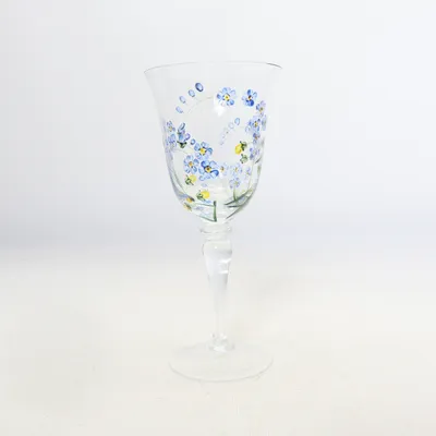Vinglas (Transparent, Blå)