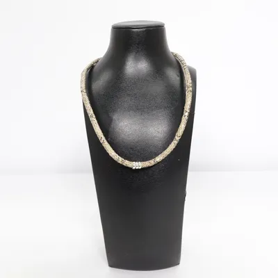 Halsband (Svart, Orange, Beige) från Pearls for Girls Gummi