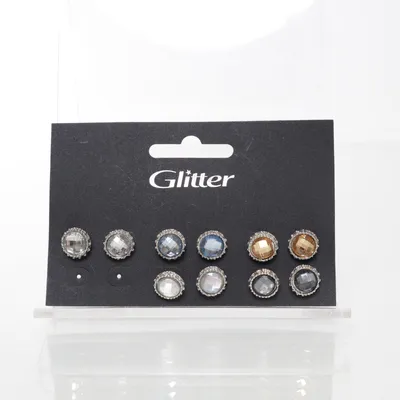 Oorbellen (Zilver, Geel, Wit, Blauw) van Glitter Onbekend materiaal