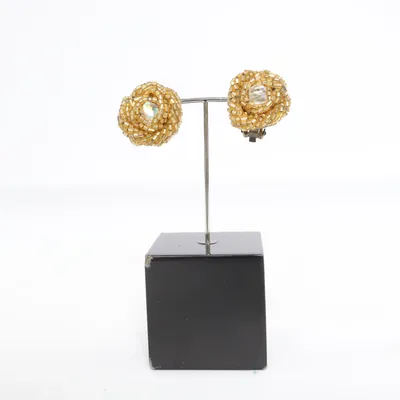 Clips-örhängen (Gul) från Japan Okänd metall