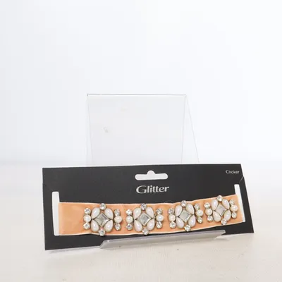 Choker (Beige) fra Glitter Ukendt metal