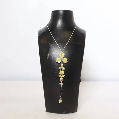 Necklace (Green, Silver) from Pilgrim Unknown metal