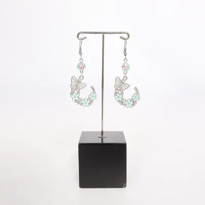 Oorbellen (Turquoise, Zilver) Onbekend materiaal
