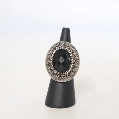 Ring (Sølv, Sort) Ukendt metal
