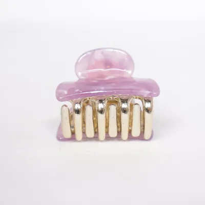 Hårklämma (Guldfärgad, Lila)