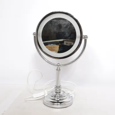 Miroir de maquillage (Argent, Blanc)