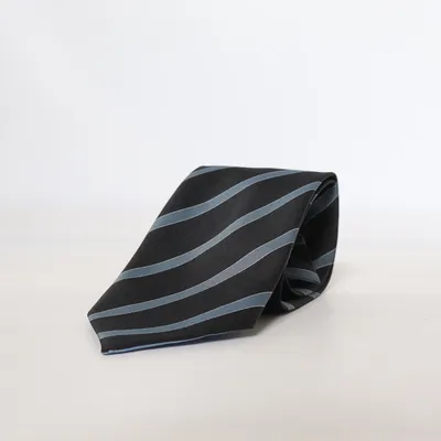 Tie (Black, Blue) from Gulins Polyester