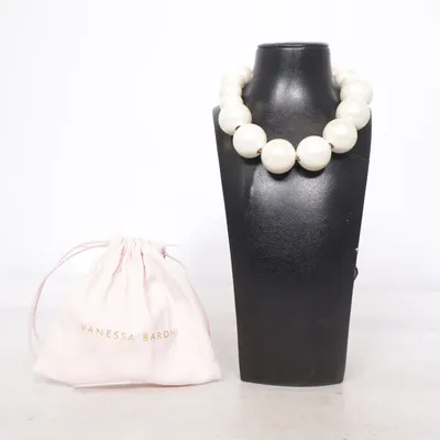 Halsband (Vit) från Vanessa Baroni Okänd metall