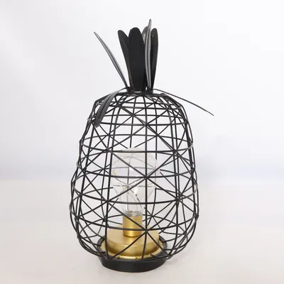 Bordlampe (Sort, Guld) fra Tedi