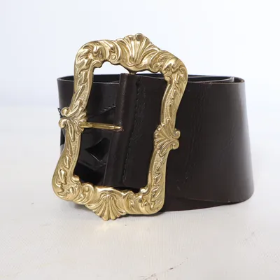 Belt (Black, Gold) Leather
