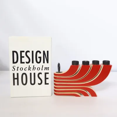 Adventsljusstake (Röd, Beige) från Design House Stockholm