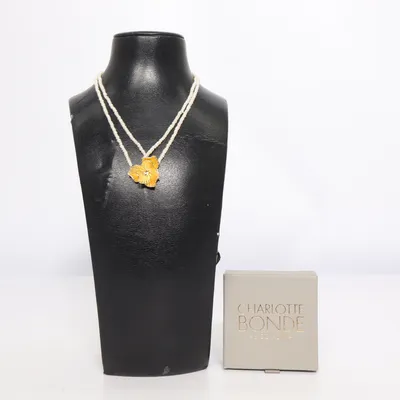 Halskæde (Ever After Poppy Pearl Necklace Gold) fra Charlotte Bonde Forgyldt