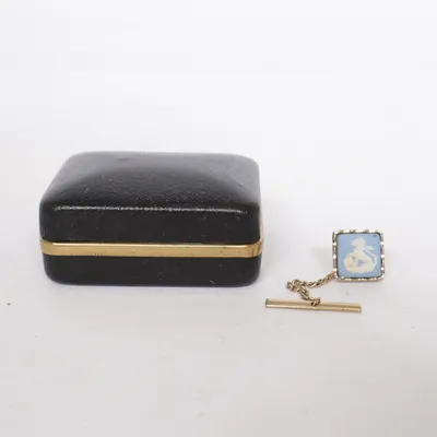 Cufflinks (Silver, Blue) from Stratton Unknown metal