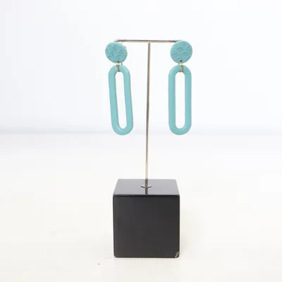 Earrings (Green) Unknown metal