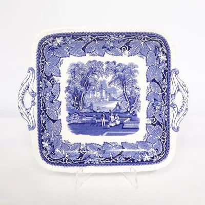 Muurplaat (Blauw, Wit) van Mason's