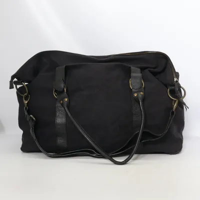 Weekendbag (Svart) från Ellos Bomull, Skinn