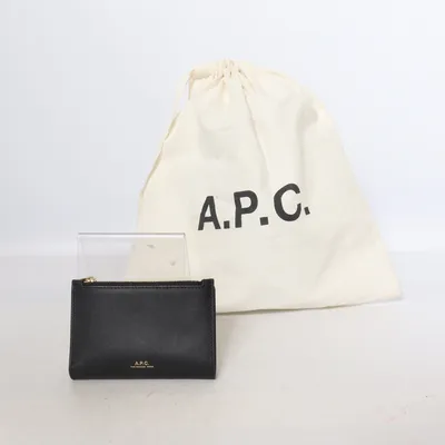 Plånbok (Svart) från A.P.C. Bomull, Skinn