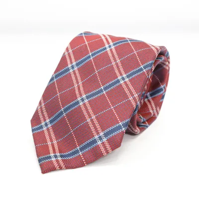 Stropdas (Rood, Blauw, Wit) van Dressmann Zijde