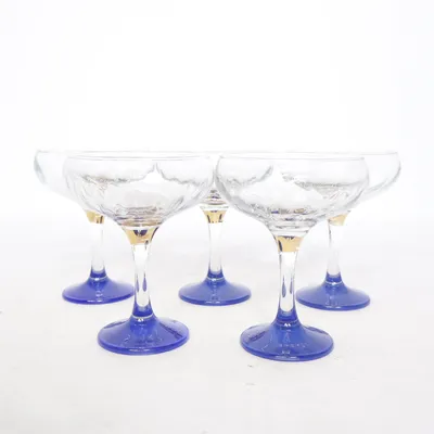 Coupeglas (Transparent, Blå)