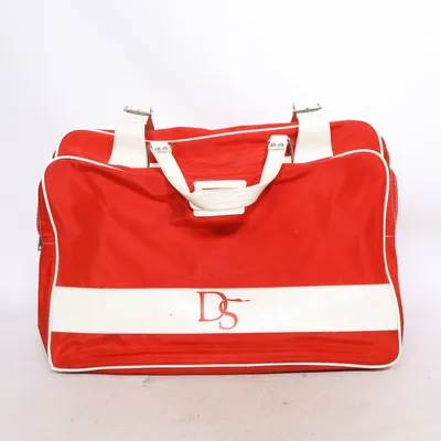 Weekend bag (Red, White) from DS Shoes by DinSko