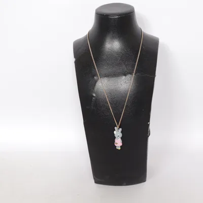 Collier (Rose, Gris, Or) Métal inconnu