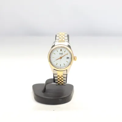 Wristwatch (Silver, Gold, White) from Q&Q