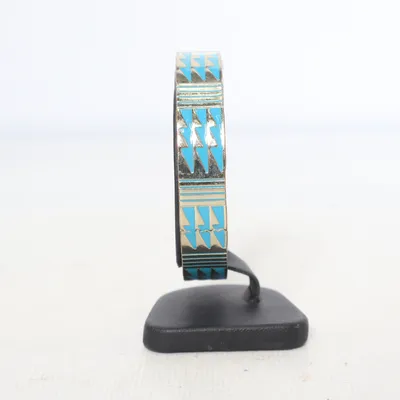 Bracelet (Gold, Turquoise) Unknown metal