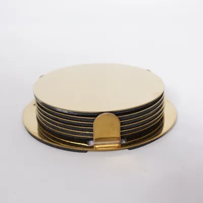 Glasunderlägg (Guldfärgad)