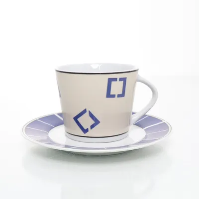 Beker (Wit, Blauw, Beige) van Van Well