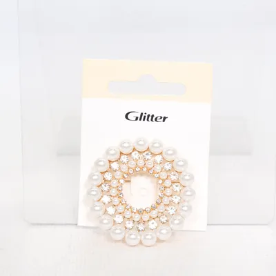 Broche (Hvid, Guld) fra Glitter Ukendt metal