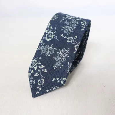 Tie (Blue, White) from Cedar Wood State Cotton, Polyester, Viscose