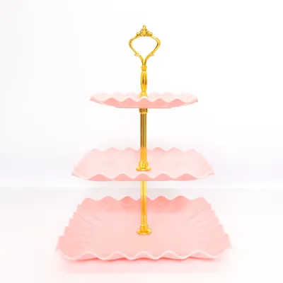 Tiered plate stand (Pink)